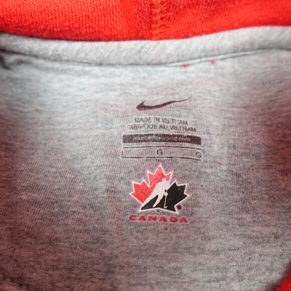 NIKE Team Canada Hoodie Adult Large Embroidered Molson Canadian Hockey Shirt - Picture 3 of 13